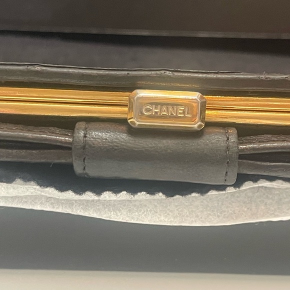 Authentic CHANEL Black Quilted Wallet with Gold Logo with box and COA. - Picture 9 of 17